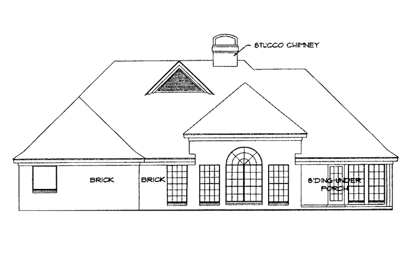 Dream House Plan - Exterior - Rear Elevation for Country House Plan #952-129 - 4 bed, 2 bath