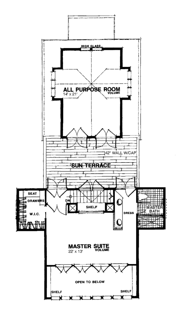House Blueprint - Country Floor Plan - Upper Floor Plan #1007-7