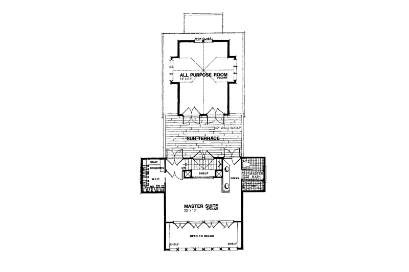 Home Plan - Floor Plan - Upper Floor for Country House Plan #1007-7 - 2 bed, 2.5 bath