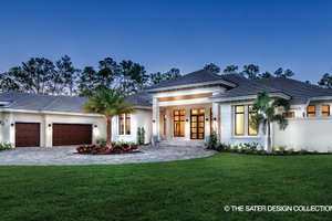 Exterior - Front Elevation 3 for Mediterranean House Plan #930-473 - 4 bed, 4.5 bath