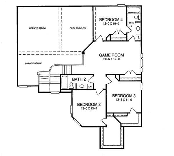 Dream House Plan - Mediterranean Floor Plan - Upper Floor Plan #952-103