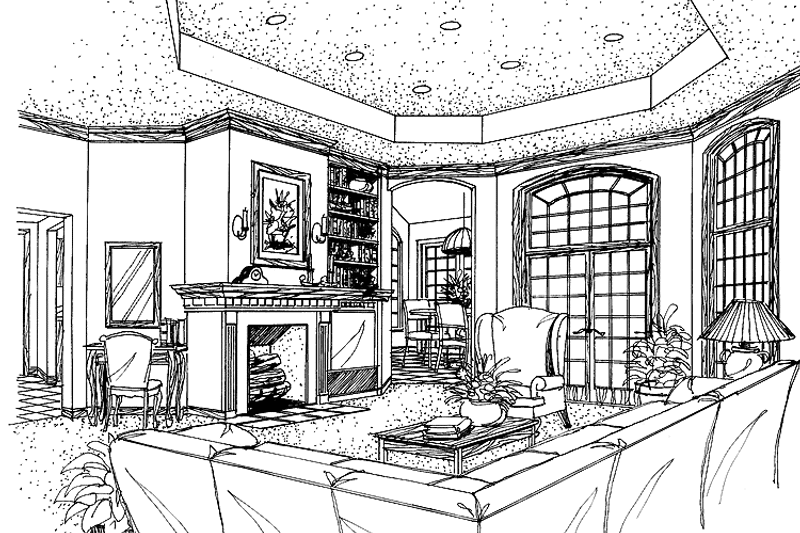 Architectural House Design - Interior - Family Room for Country House Plan #314-186 - 3 bed, 2 bath
