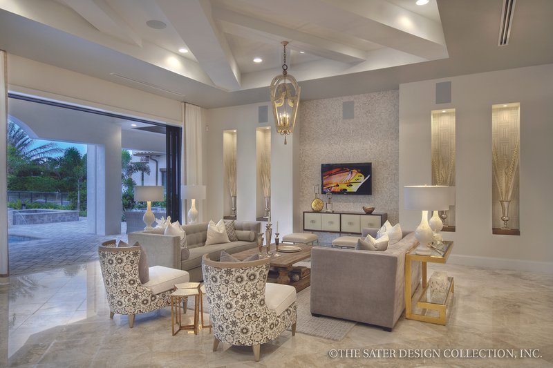 House Plan Design - Interior - Family Room for Mediterranean House Plan #930-444 - 3 bed, 3.5 bath