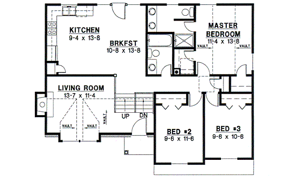 Traditional Floor Plan - Main Floor Plan #67-658