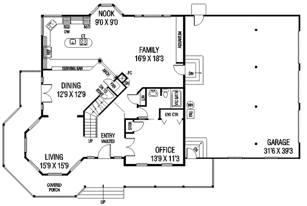 Dream House Plan - Victorian Floor Plan - Main Floor Plan #60-610