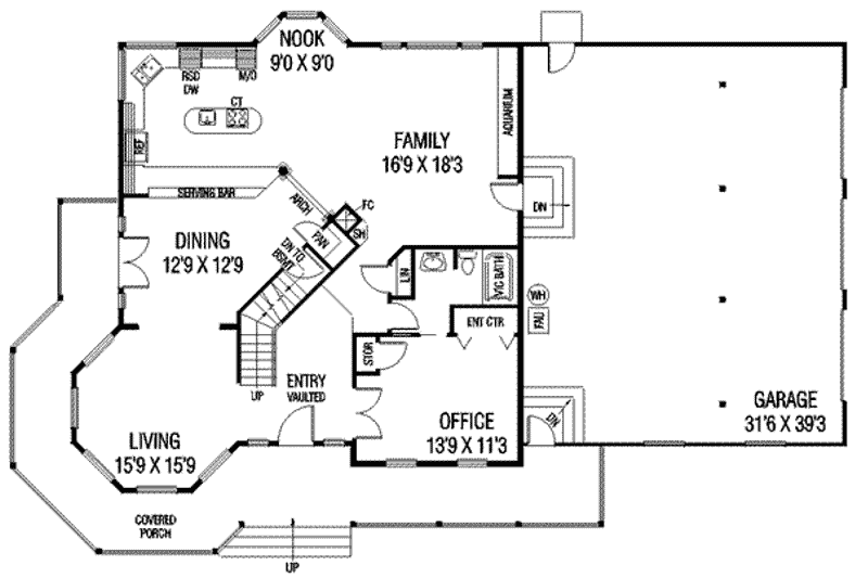 Home Plan - Floor Plan - Main Floor for Victorian House Plan #60-610 - 3 bed, 3 bath