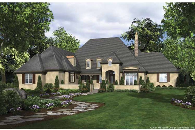 Dream House Plan - Exterior - Front Elevation 3 for European House Plan #48-878 - 4 bed, 3.5 bath