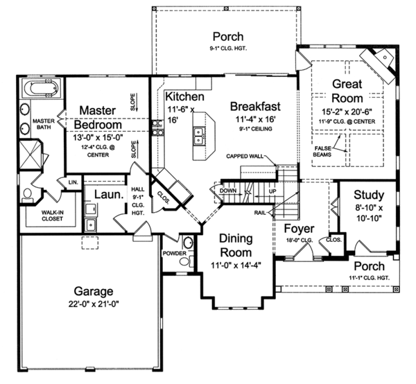 House Plan Design - Traditional Floor Plan - Main Floor Plan #46-850