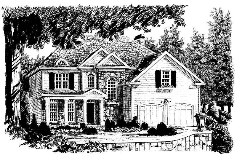 Home Plan - Exterior - Front Elevation 3 for Colonial House Plan #927-649 - 4 bed, 2.5 bath