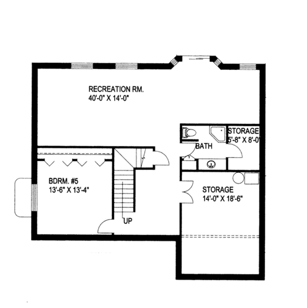 House Plan Design - Traditional Floor Plan - Lower Floor Plan #117-837