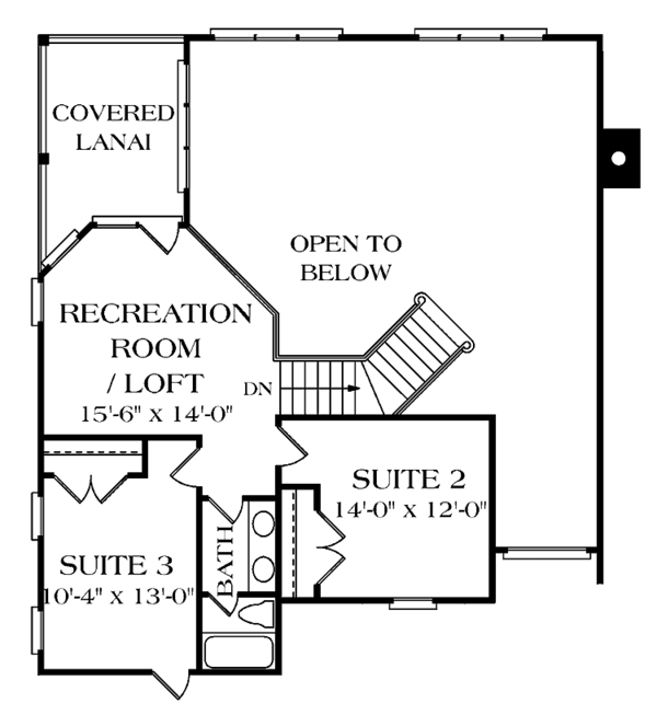 House Design - European Floor Plan - Upper Floor Plan #453-391