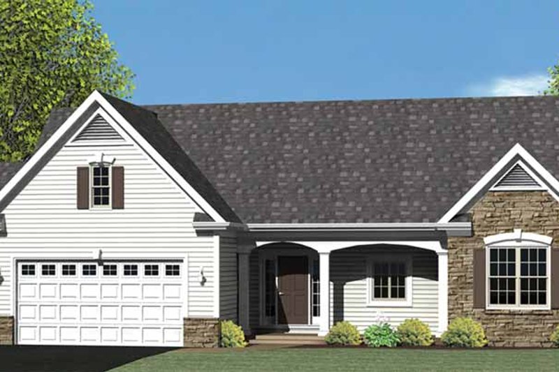 Architectural House Design - Ranch Exterior - Front Elevation Plan #1010-24