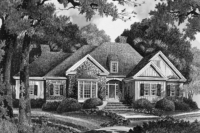 Home Plan - Exterior - Front Elevation 3 for Country House Plan #429-333 - 3 bed, 2.5 bath