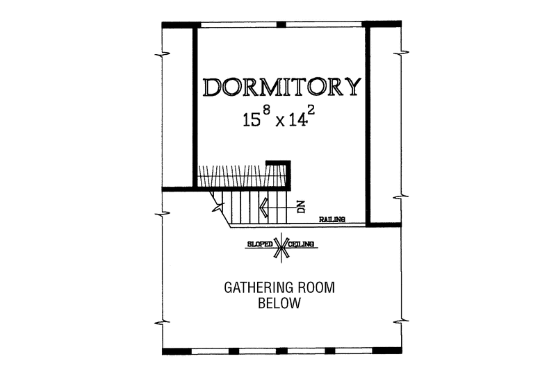 Dream House Plan - Floor Plan - Upper Floor for Contemporary House Plan #72-1015 - 2 bed, 1 bath
