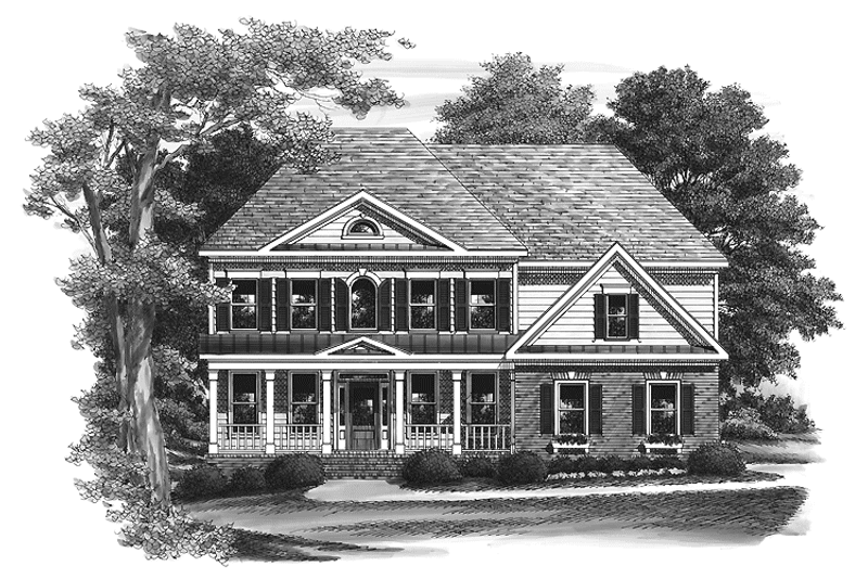 Dream House Plan - Exterior - Front Elevation 3 for Classical House Plan #927-787 - 5 bed, 4 bath