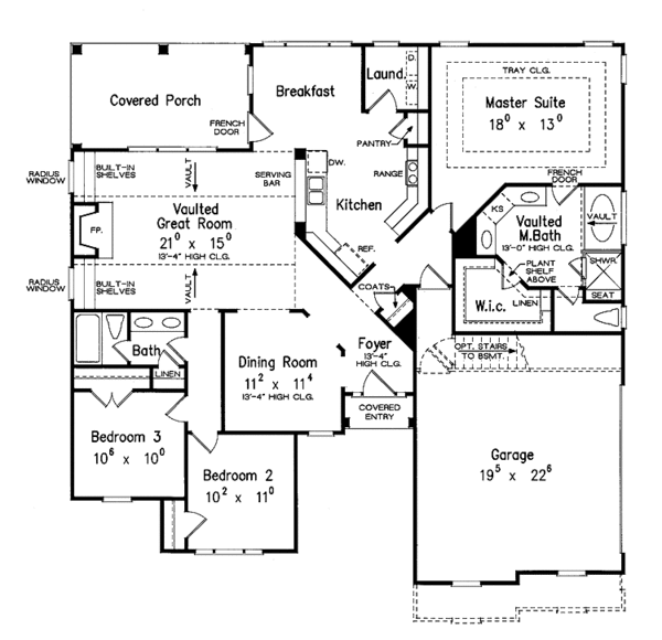 Dream House Plan - Mediterranean Floor Plan - Main Floor Plan #927-680