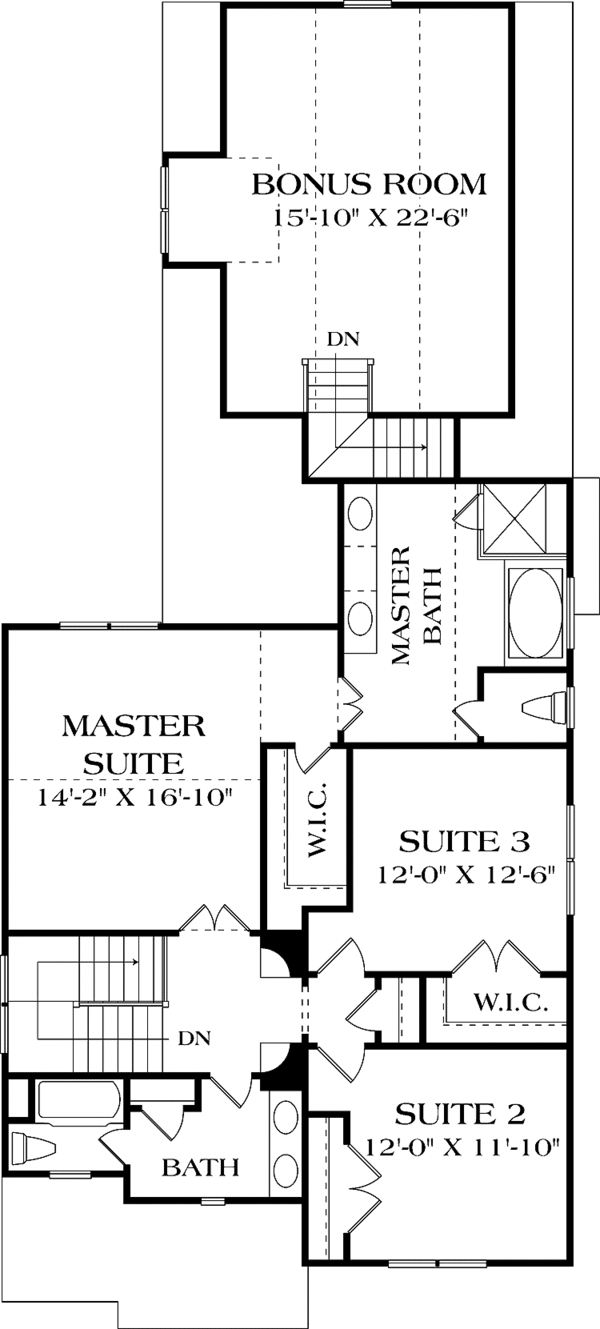 House Plan Design - Traditional Floor Plan - Upper Floor Plan #453-525