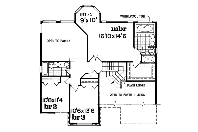 Dream House Plan - Floor Plan - Upper Floor for Traditional House Plan #47-855 - 3 bed, 3 bath