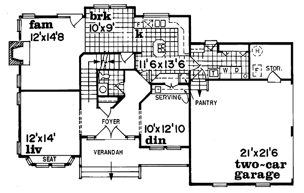 Traditional Floor Plan - Main Floor Plan #47-276