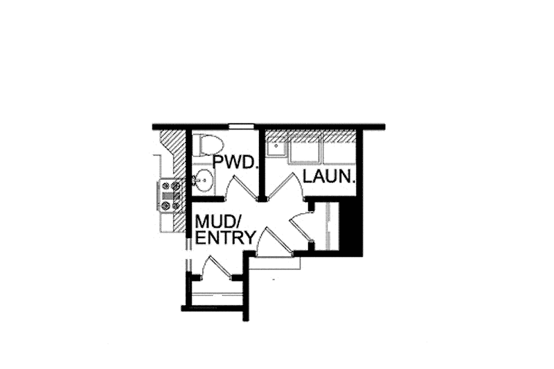 Dream House Plan - Floor Plan - Main Floor 1 for Colonial House Plan #1010-8 - 3 bed, 2.5 bath