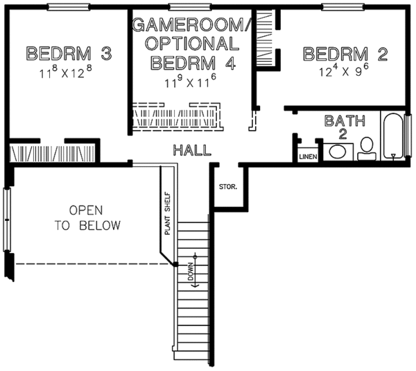 Home Plan - Country Floor Plan - Upper Floor Plan #472-392