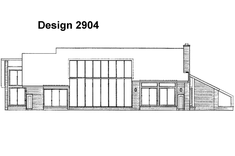 House Design - Exterior - Rear Elevation for Contemporary House Plan #72-770 - 4 bed, 4.5 bath