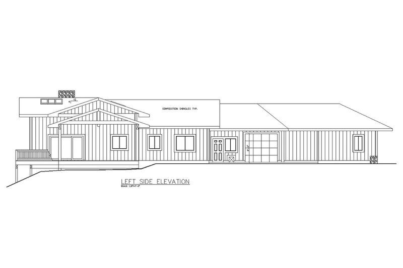 Dream House Plan - Left Side Elevation