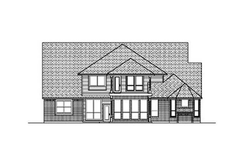 Home Plan - Exterior - Rear Elevation for Colonial House Plan #84-421 - 5 bed, 4 bath