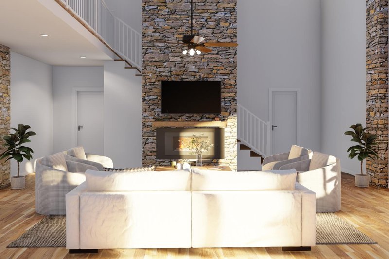 House Plan Design - Interior - Family Room 2 for Craftsman House Plan #17-3419 - 3 bed, 3 bath