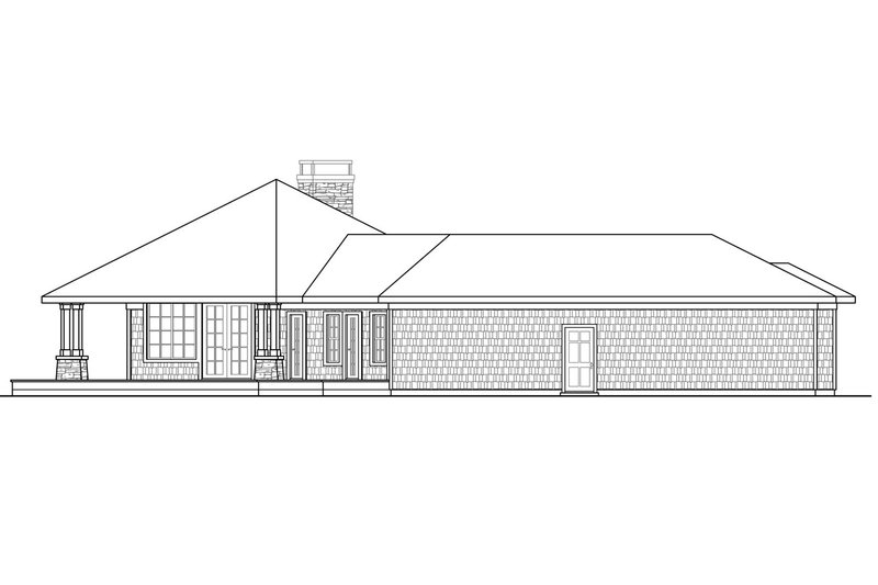 Home Plan - Exterior - Other Elevation for Ranch House Plan #124-472 - 3 bed, 2 bath