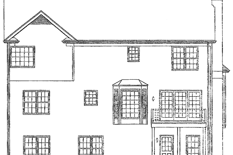 Home Plan - Exterior - Rear Elevation for Mediterranean House Plan #453-193 - 3 bed, 3.5 bath