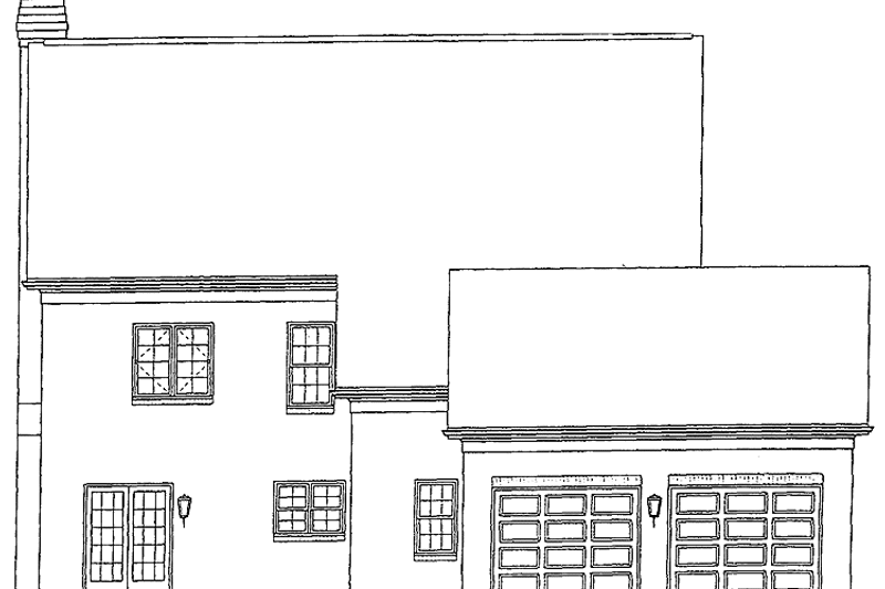 Architectural House Design - Exterior - Rear Elevation for Traditional House Plan #453-114 - 4 bed, 3.5 bath