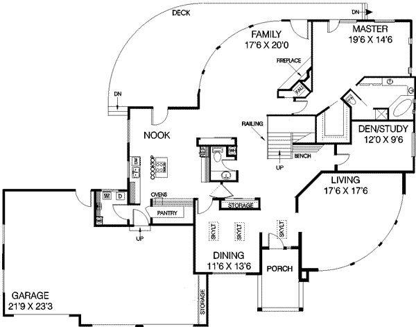 Architectural House Design - Bungalow Floor Plan - Main Floor Plan #60-388