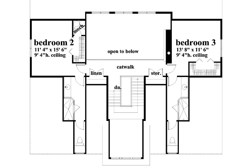 Home Plan - Floor Plan - Upper Floor for Mediterranean House Plan #930-146 - 3 bed, 3.5 bath