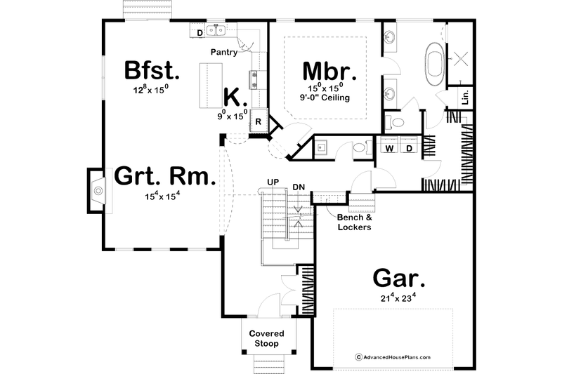 Dream House Plan - Floor Plan - Main Floor for Traditional House Plan #455-214 - 4 bed, 3.5 bath