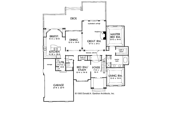 Floor Plan - Main Floor for Traditional House Plan #929-229 - 4 bed, 3 bath