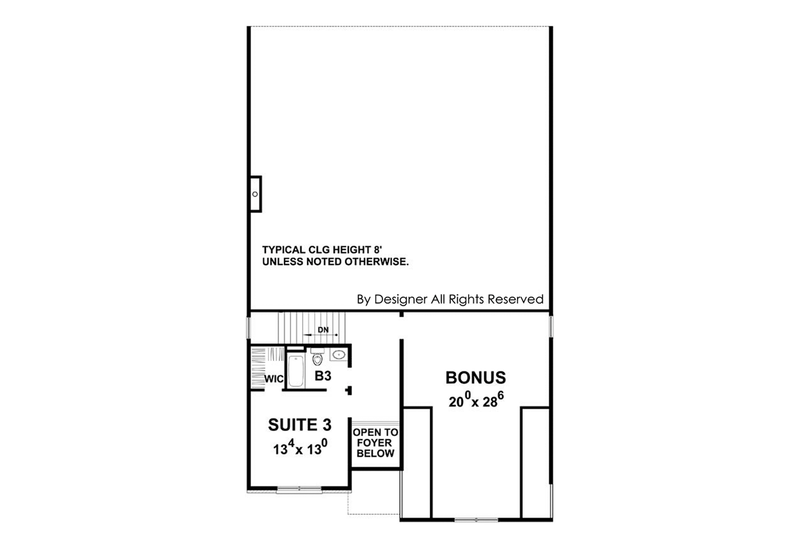 Home Plan - Floor Plan - Upper Floor for Country House Plan #20-2252 - 3 bed, 3 bath