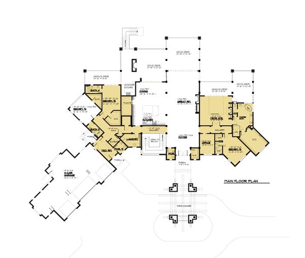 Home Plan - Classical Floor Plan - Main Floor Plan #1066-86
