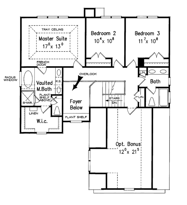 Dream House Plan - Country Floor Plan - Upper Floor Plan #927-671