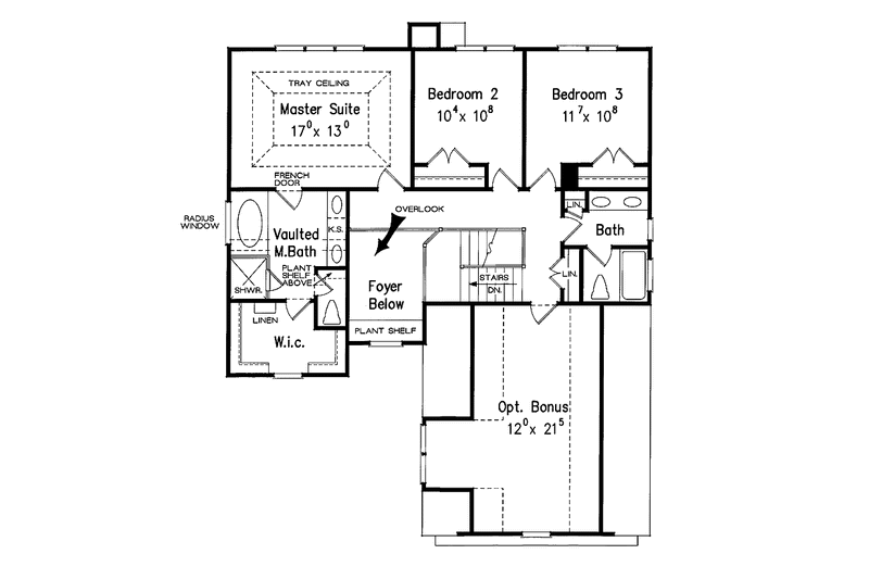 Dream House Plan - Floor Plan - Upper Floor for Country House Plan #927-671 - 4 bed, 3 bath
