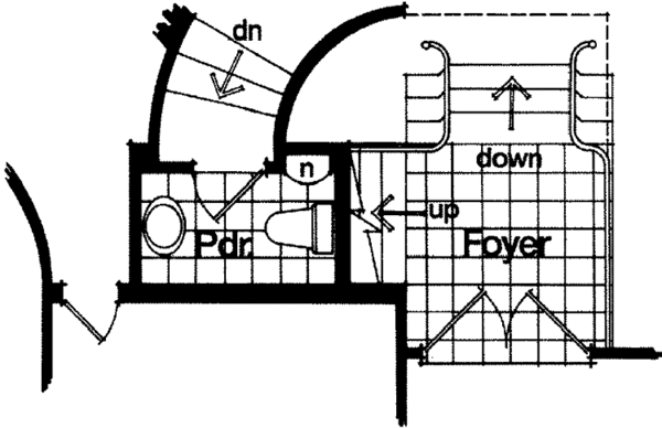 House Blueprint - Mediterranean Floor Plan - Lower Floor Plan #417-628