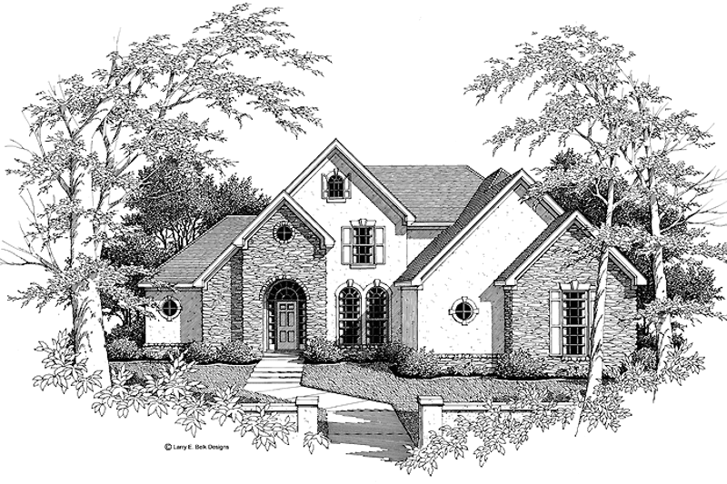 Architectural House Design - European Exterior - Front Elevation Plan #952-119