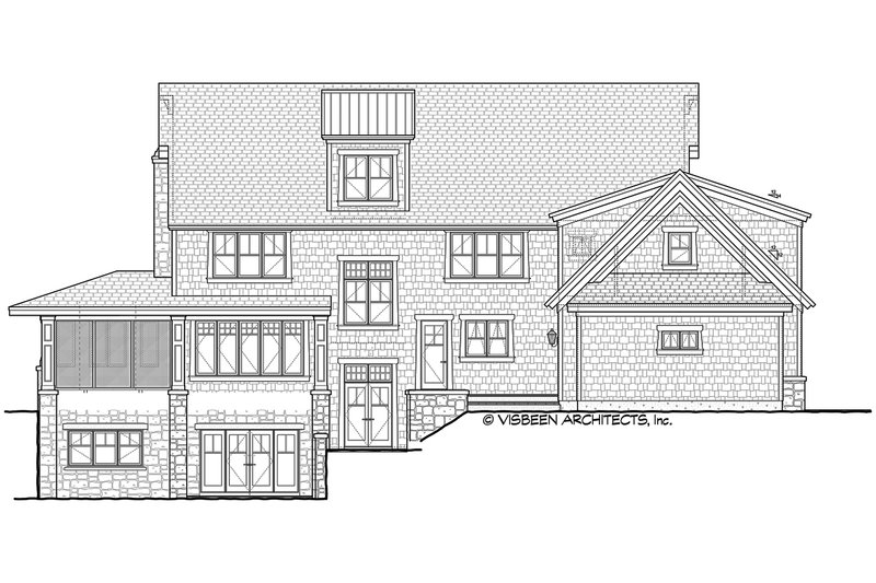 Home Plan - Exterior - Rear Elevation for Craftsman House Plan #928-237 - 4 bed, 3.5 bath
