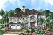 European Style House Plan - 3 Beds 4 Baths 3566 Sq/Ft Plan #27-201 