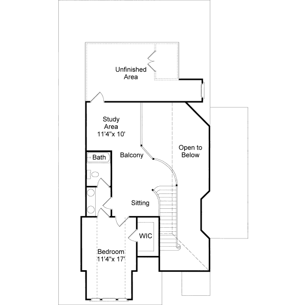 Dream House Plan - Traditional Floor Plan - Upper Floor Plan #37-170