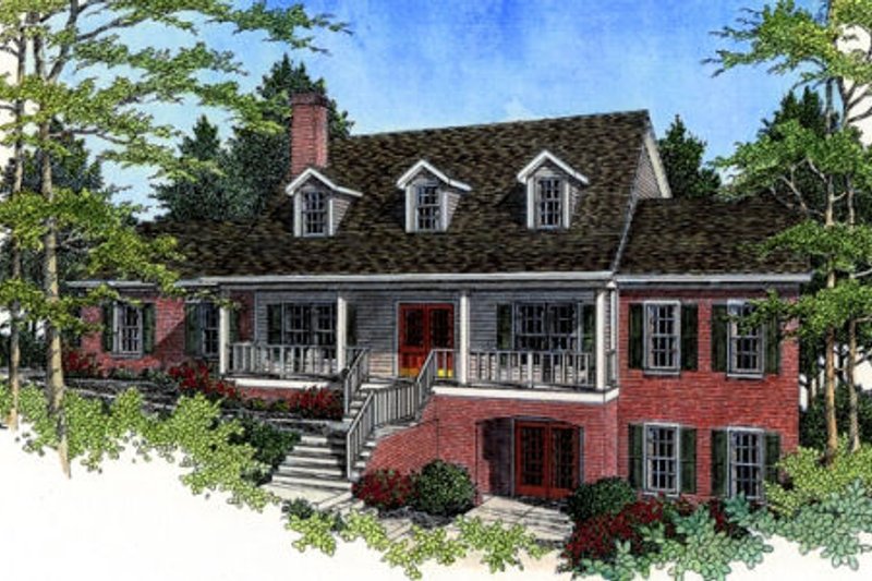 Dream House Plan - Southern Exterior - Front Elevation Plan #56-185