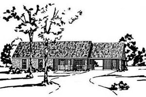 House Blueprint - Ranch Exterior - Front Elevation Plan #36-106
