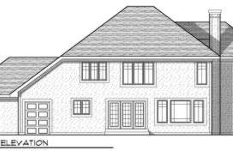 Home Plan - Exterior - Rear Elevation for Traditional House Plan #70-732 - 4 bed, 3.5 bath