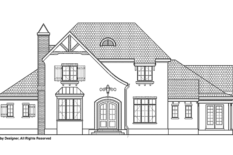 Home Plan - Exterior - Front Elevation 3 for Country House Plan #1019-9 - 5 bed, 5 bath