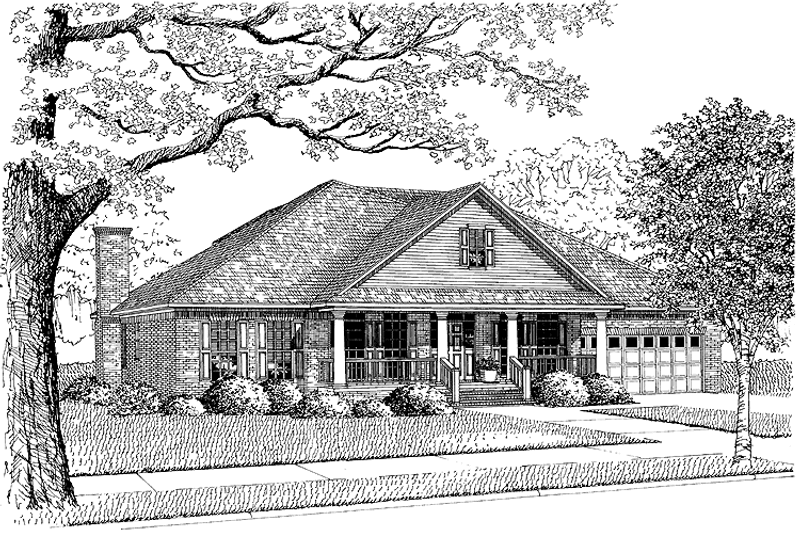 Architectural House Design - Classical Exterior - Front Elevation Plan #17-3248